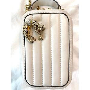 Coach Allie Quilted Crossbody Phone Camera Bag w Leopard
